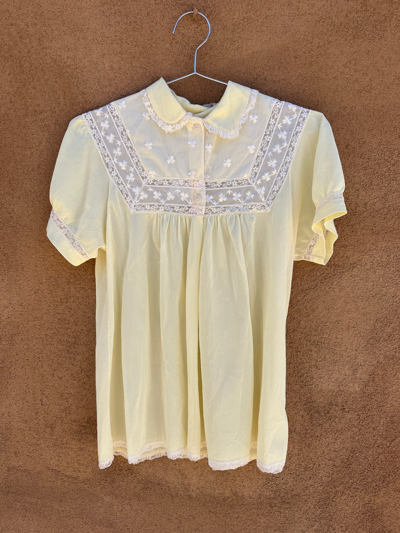 Pastel Yellow Nightgown Top