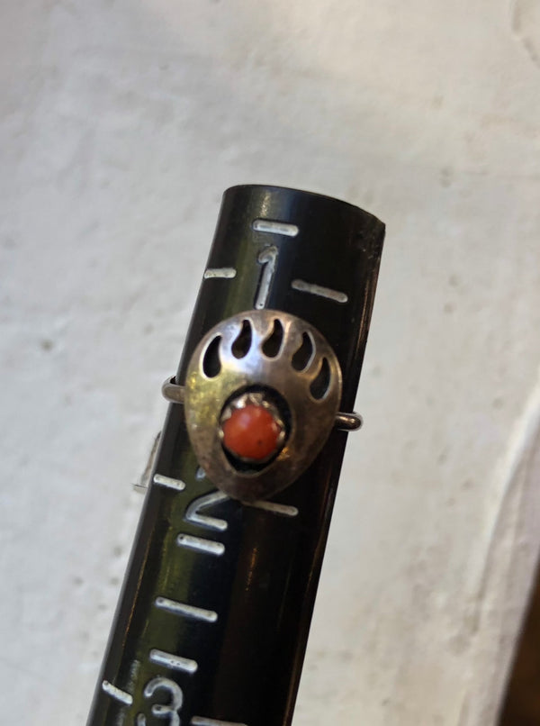 Bear Claw Coral Sterling Silver Ring (Small)