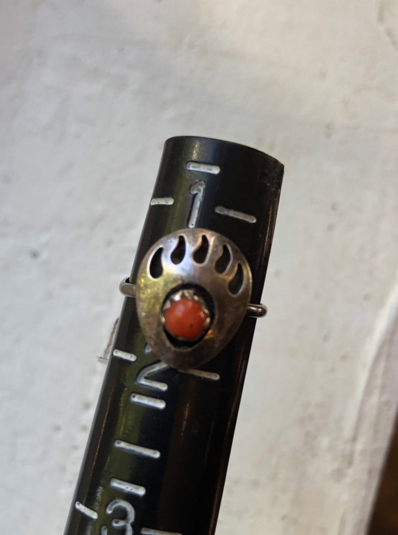 Bear Claw Coral Sterling Silver Ring (Small)