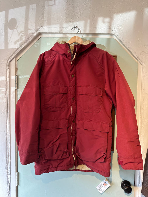 Made in the USA L.L. Bean Hooded Parka (maroon)