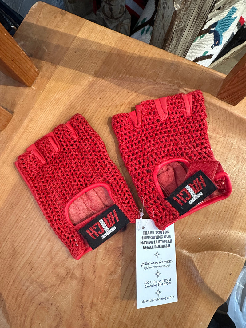 80’s Hatch Red Fingerless Driving Gloves