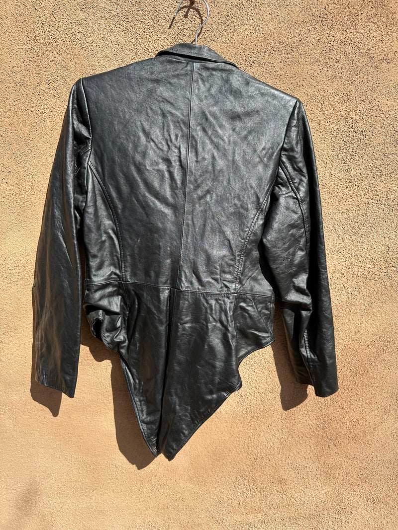 Leather Biker Long Sleeve Bodysuit