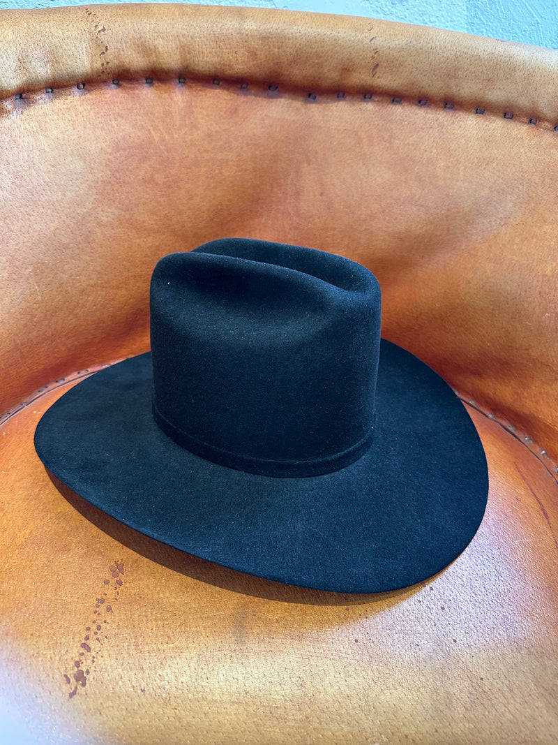 Black Stetson Estacdo Cowboy Hat 6 7/8