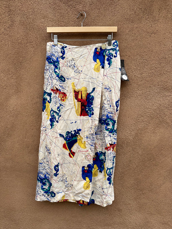 Map Print Skirt