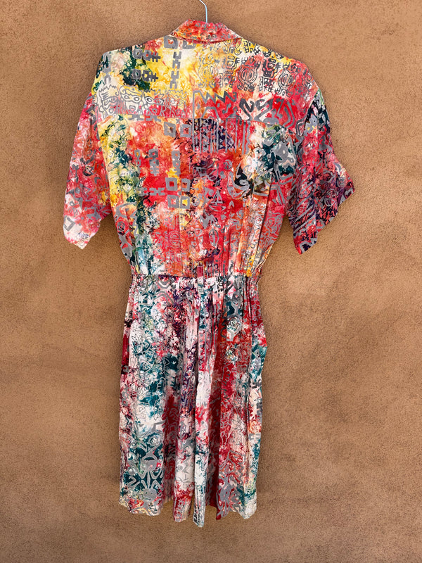 Jane Ashley Colorful Rayon Romper - Batik
