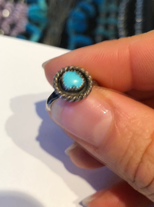 Sleeping Beauty Turquoise Sterling Silver Ring (Small)