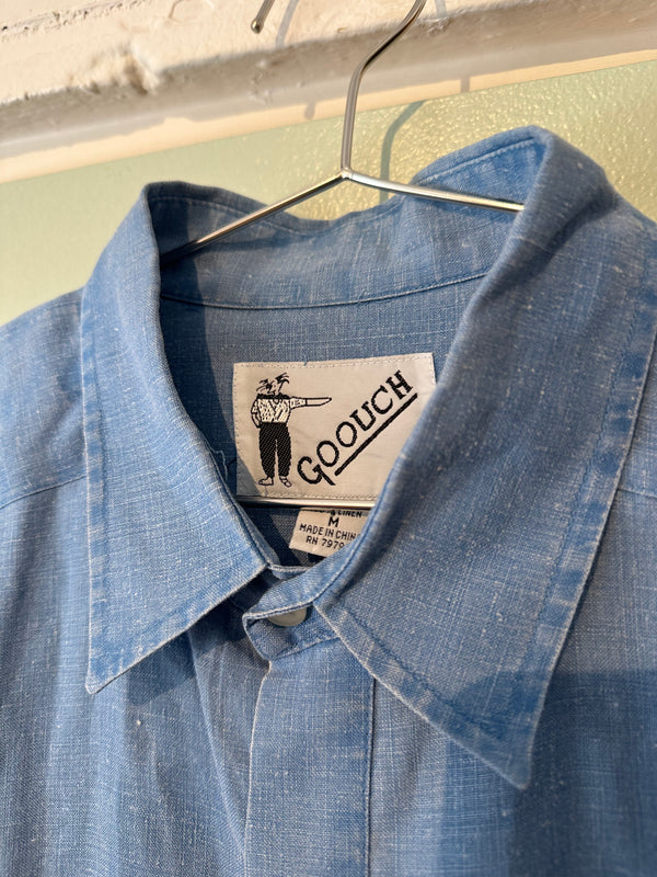 80's Goouch Long Sleeve Linen Shirt