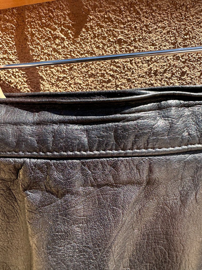 Black Leather Pencil Skirt by Tannery West