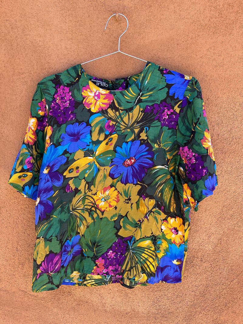 Floral Silk Top by Cole & Company