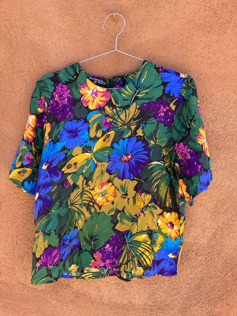 Floral Silk Top by Cole & Company