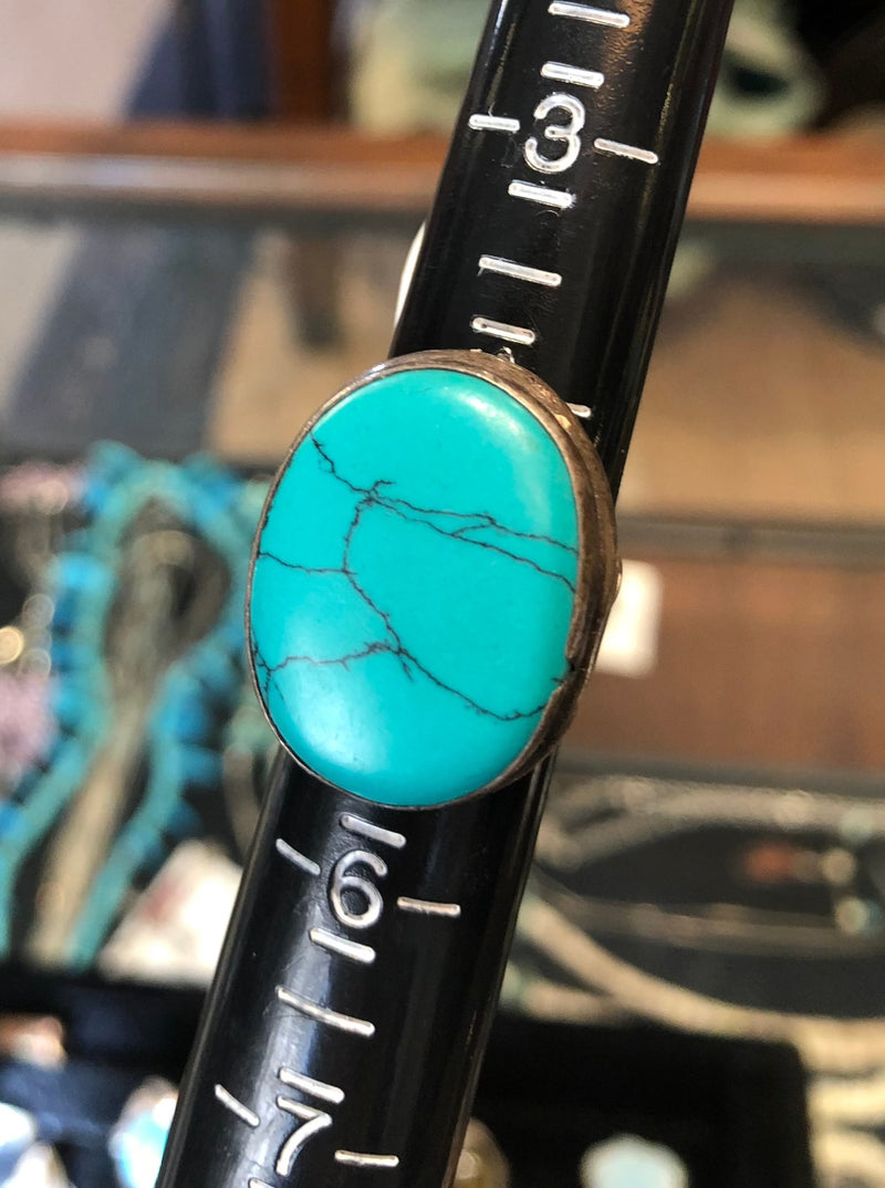 Large Oval Turquoise Ring