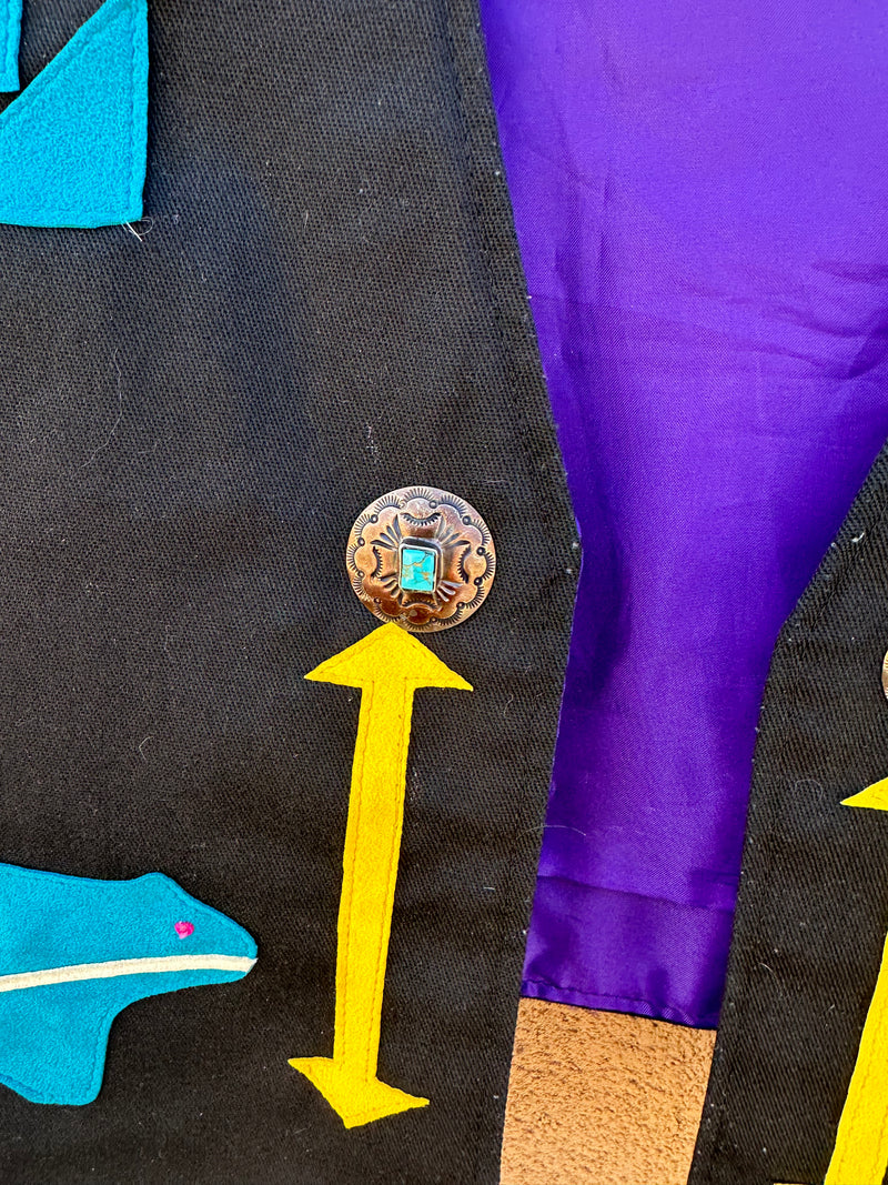 Navajo Spirit Vest with Concho Buttons