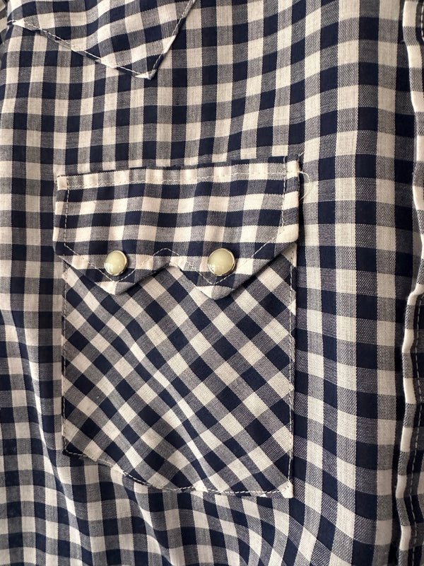 Dee Cee Brand Short Sleeve Western Check Pattern Shirt