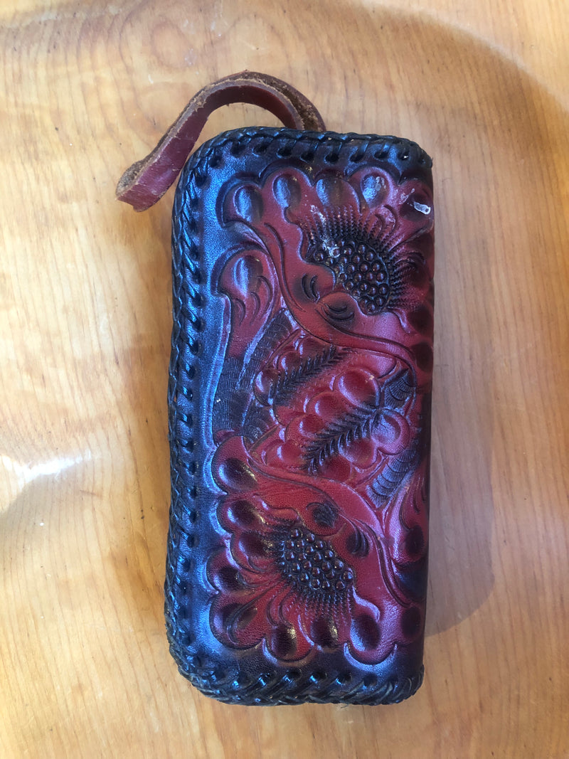 Floral Tooled Eye/Sunglass Case
