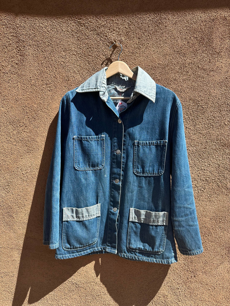 Embroidered Hippie Denim Chore Coat by Glenbrooke
