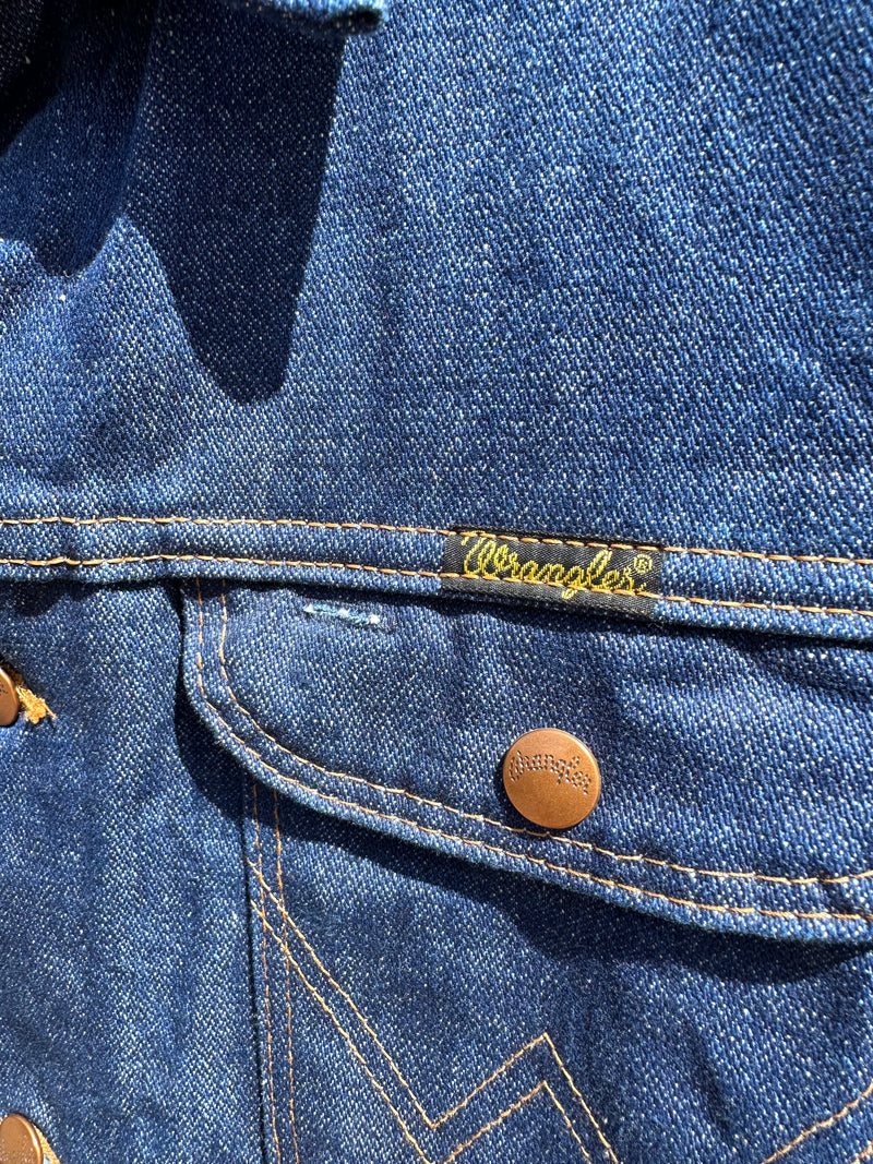 70's Wrangler No Fault Denim Dark Wash Trucker Jacket
