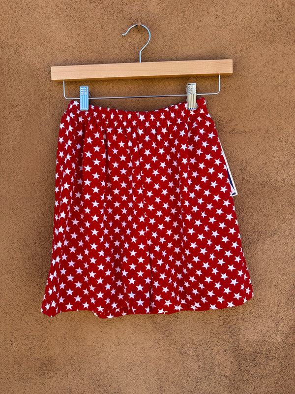 In Design Red Shorts with White Stars