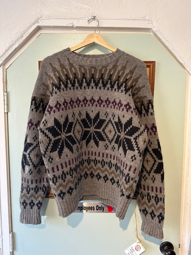 1980's GAP Nordic Style Wool Sweater - M