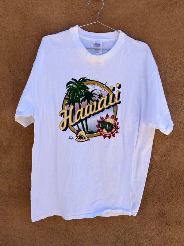 White Hawaii Sun and Shell Tee