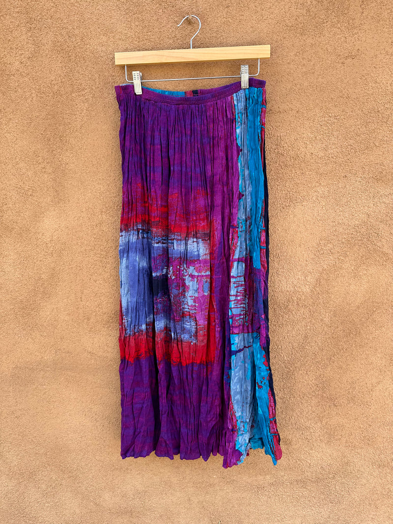 Carole Little Abstract Watercolor Print Skirt