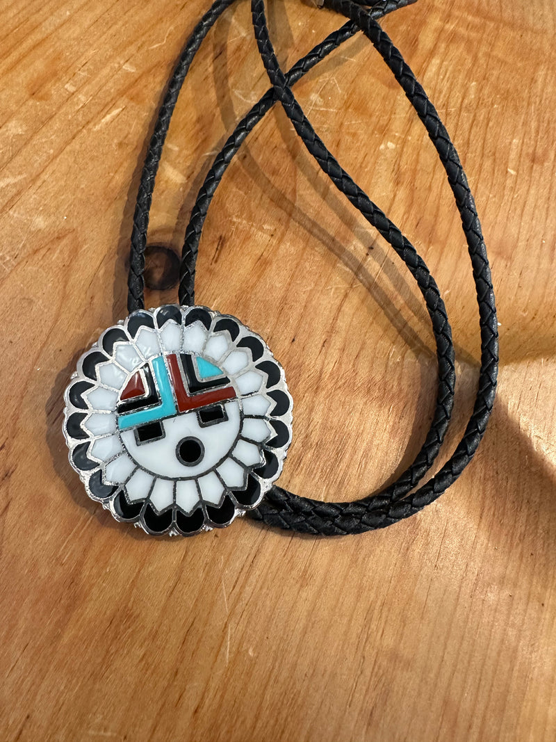 Zuni Sun God Bolo Tie