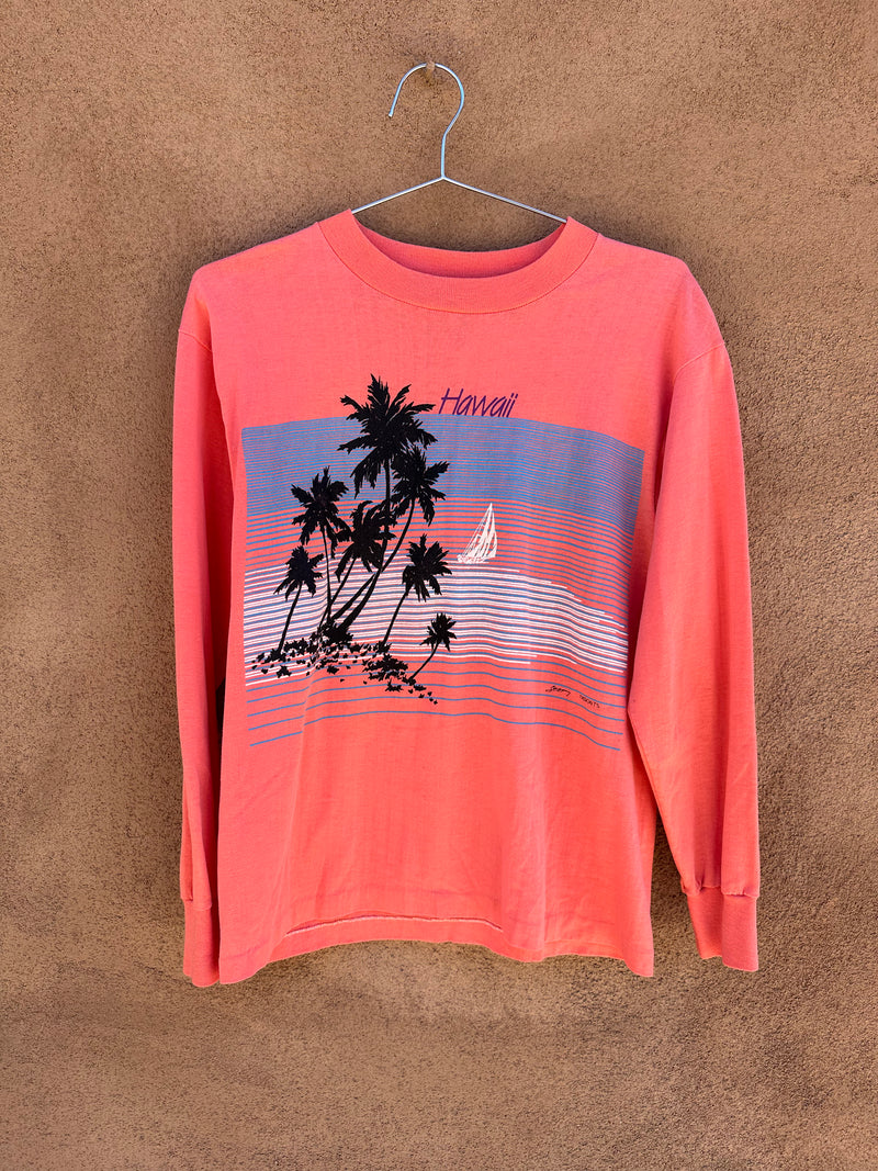 Peach Colored Hawaii Long Sleeve Shirt