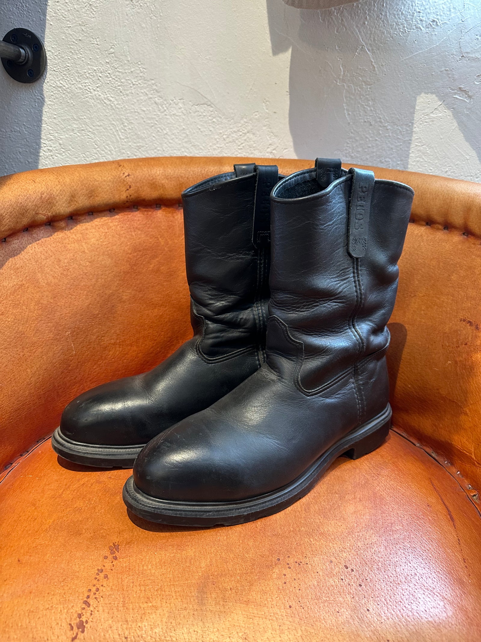 Vintage Red Wing Black Leather Peco Boots 14092 2290 SiE 12D Mens Red Wing 1125 Pecos Black Leather Work | Mercari main image 3