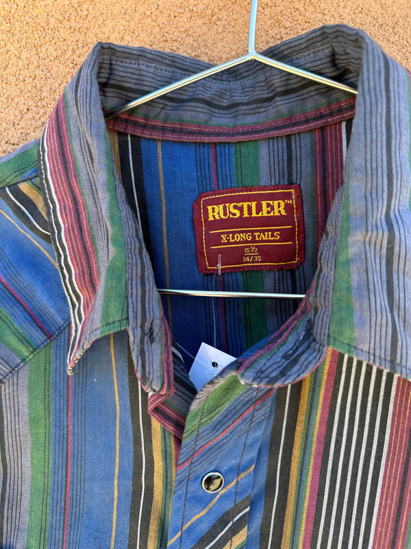 Multi Stripe Rustler Western Shirt