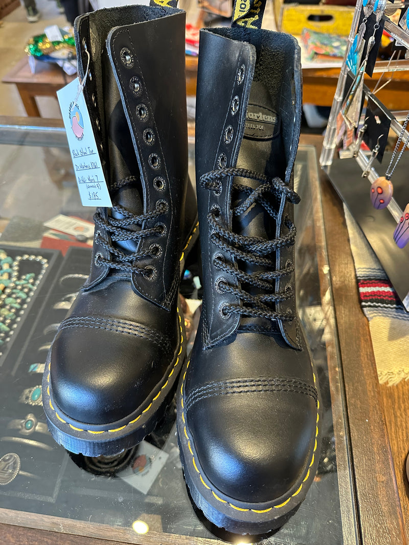 Black Steel Toe Dr. Martens 8761 AirWair Boots 7/9