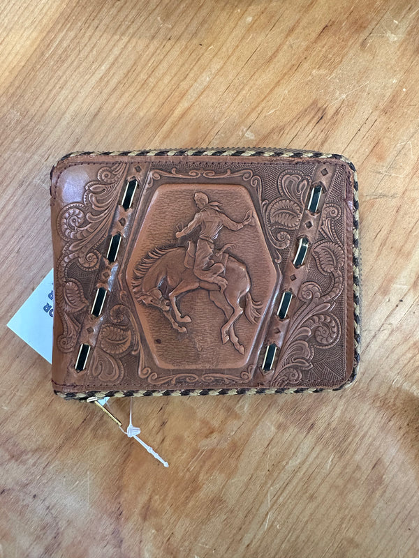 Buckin’ Bronco Embossed Leather Wallet