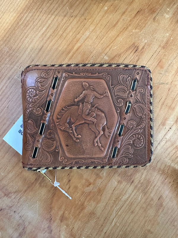Buckin’ Bronco Embossed Leather Wallet
