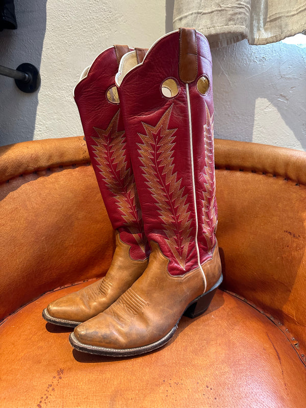 Red Chile & Peanut Brittle 2-Tone boots by Sandero Boot Co.