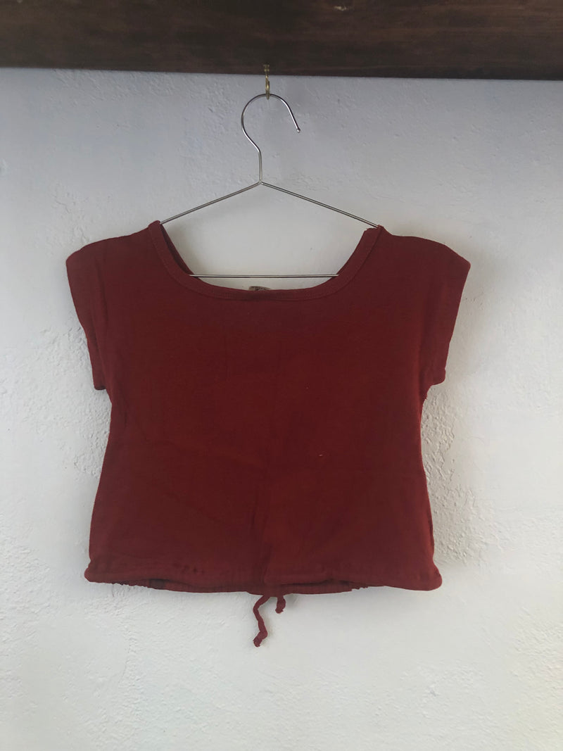 Cropped Rust Bamboo Top by Colors
