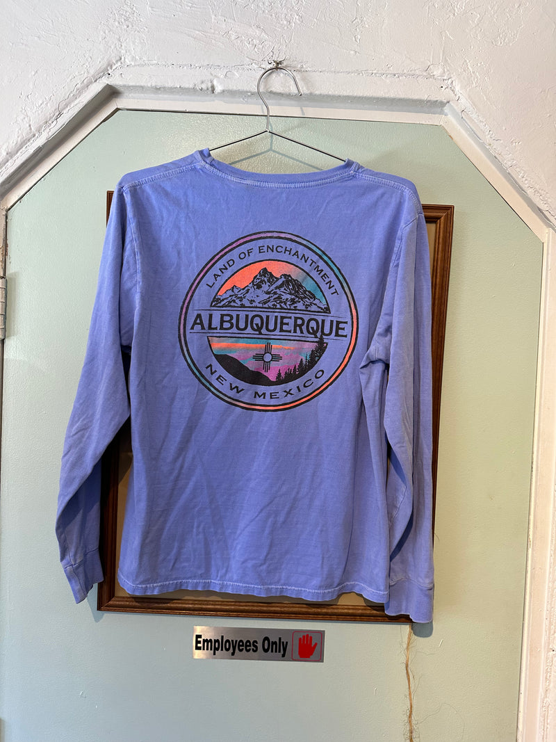 Albuquerque, New Mexico Long Sleeve Violet Shirt