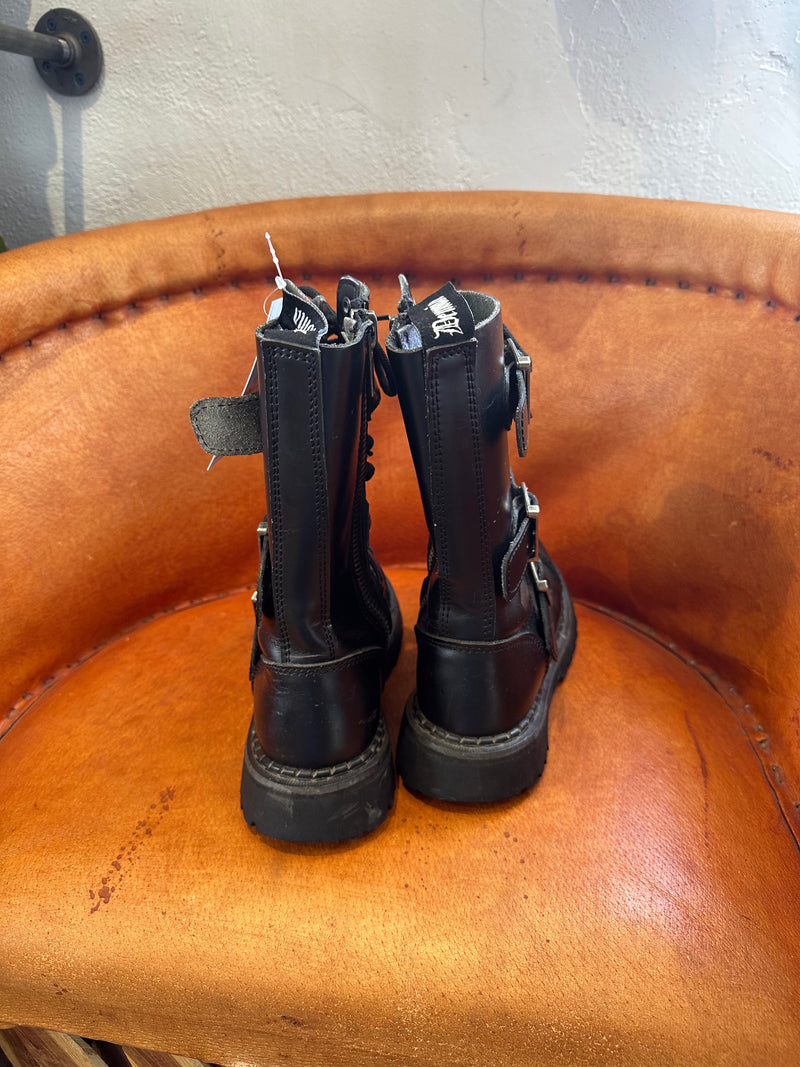 Demonia Goth Strap Boots - 6