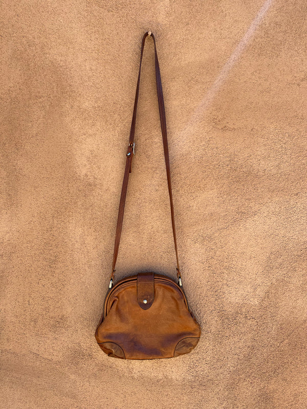 Small Leather Saddle Style Purse by Albi