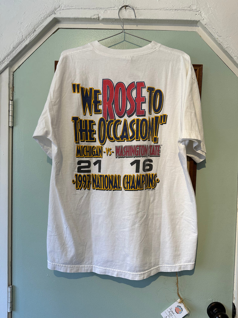 Michigan Wolverines 1997 National Champs Rose Bowl Tee