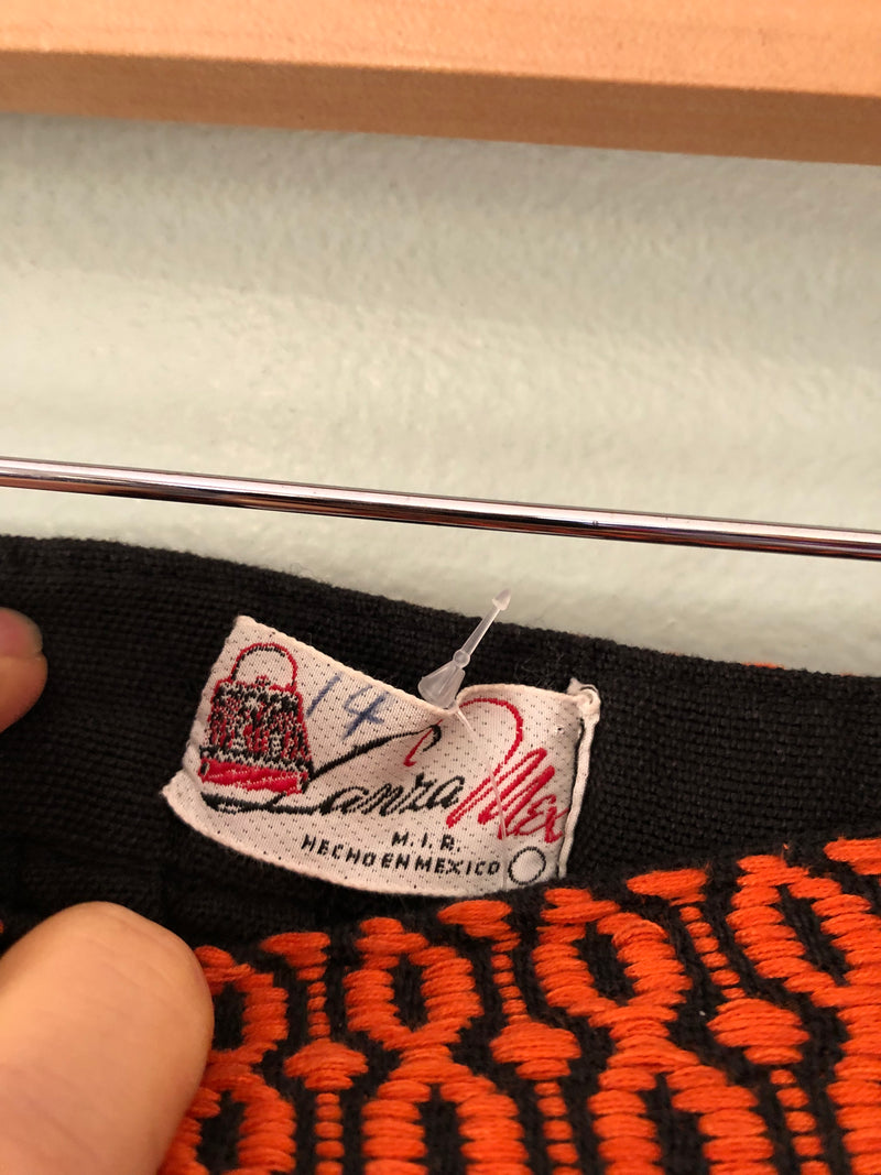 1960's Lanza Mex Embroidered Skirt