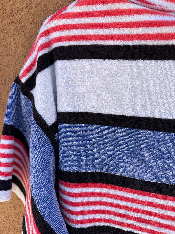 Red, White and Blue Striped Terry Cloth Tee