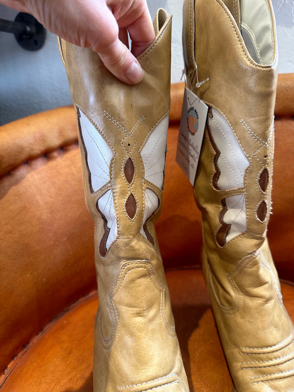 Vegan Butterfly Western Boots 10