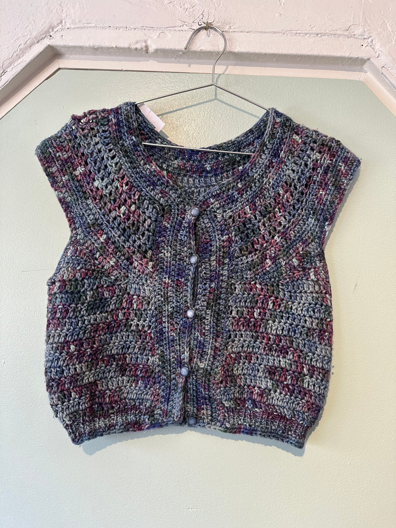 Crochet Cardigan Sweater Vest