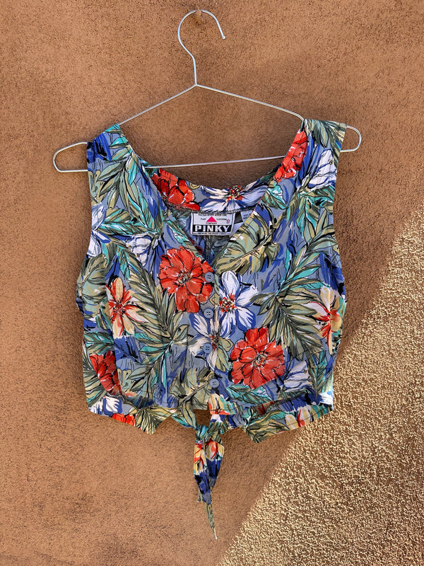 Cropped Floral Top by Pinky