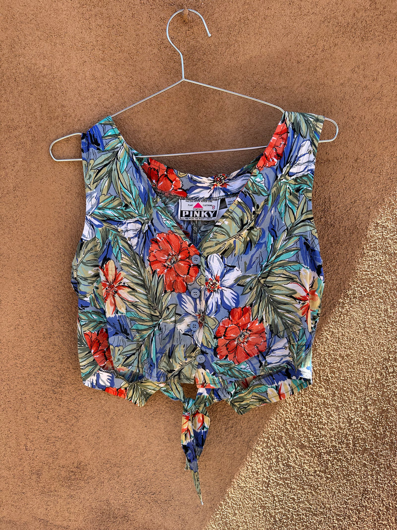 Cropped Floral Top by Pinky
