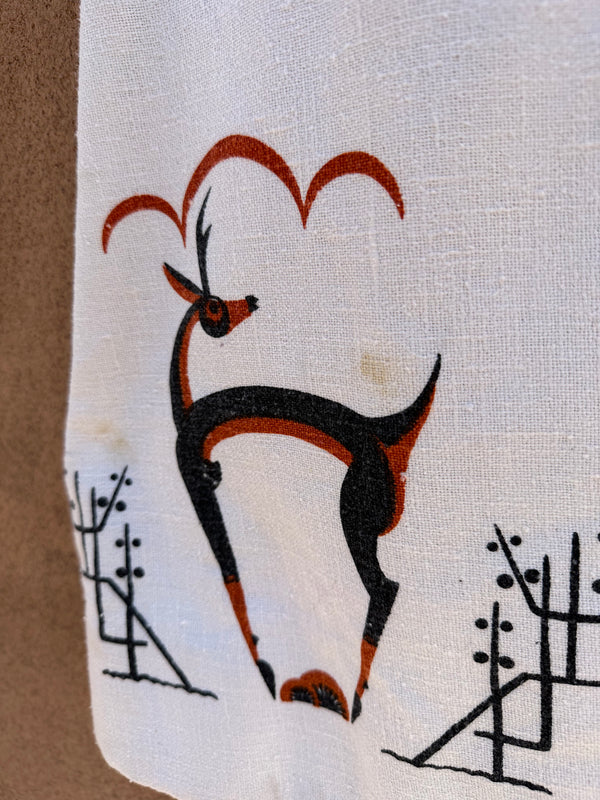 Hand Made Southwestern Deer Print Wrap Skirt (Brown)