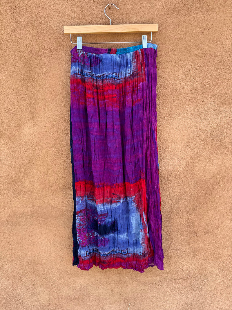 Carole Little Abstract Watercolor Print Skirt