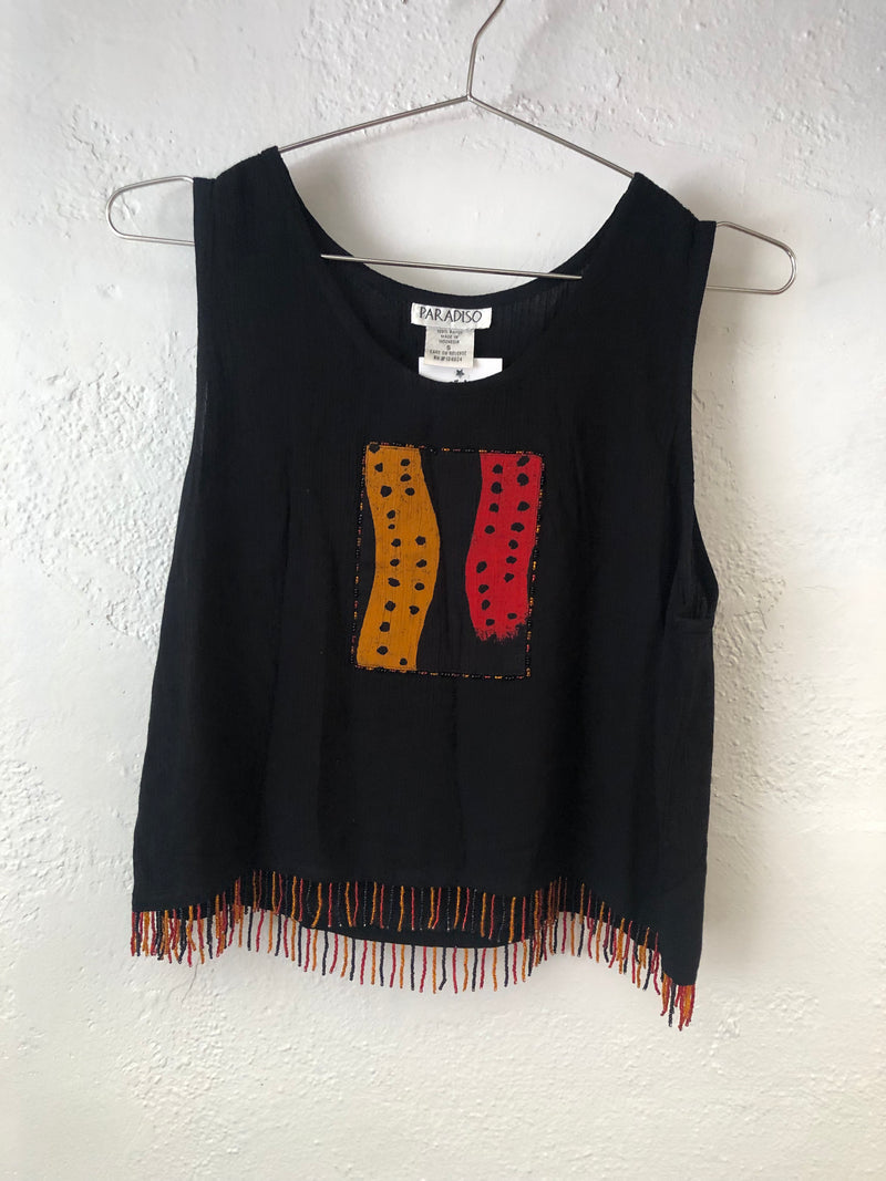Cropped Paradiso Beaded Tank