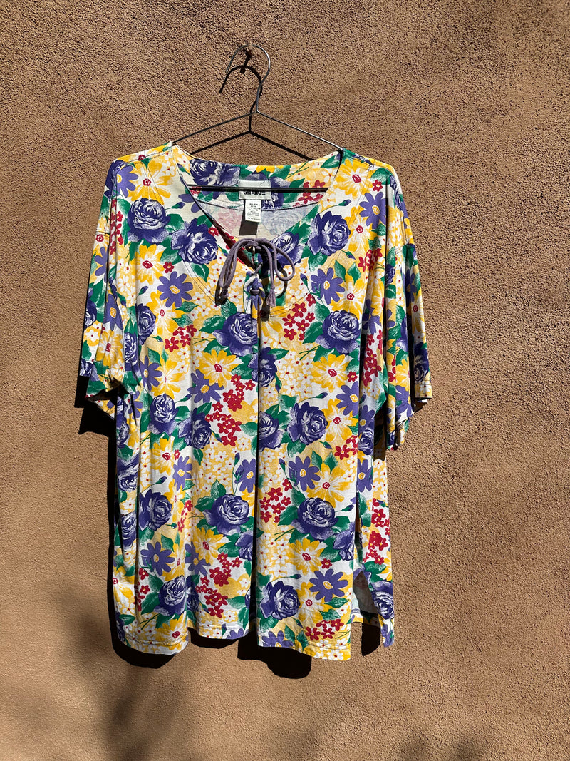 Floral Gitano Top with Ties