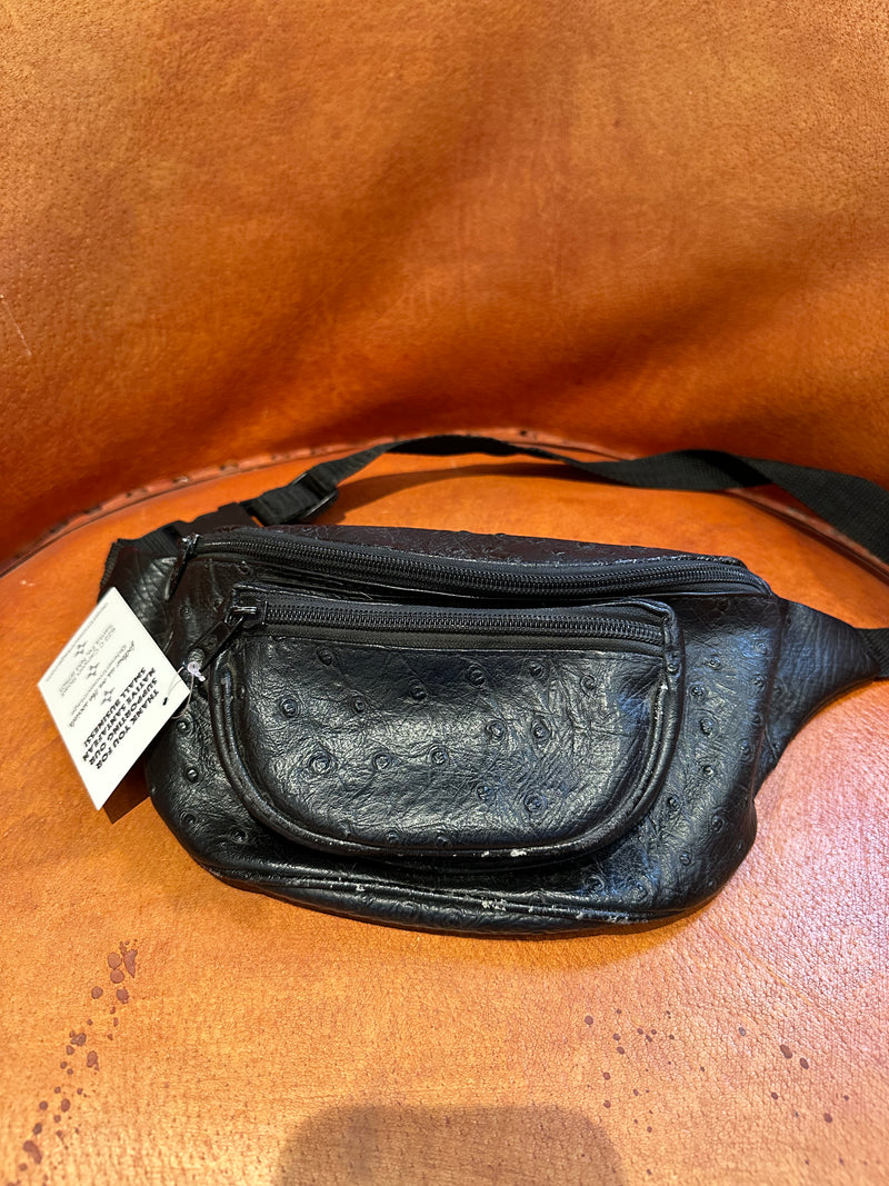Ostrich Leather Fanny Pack