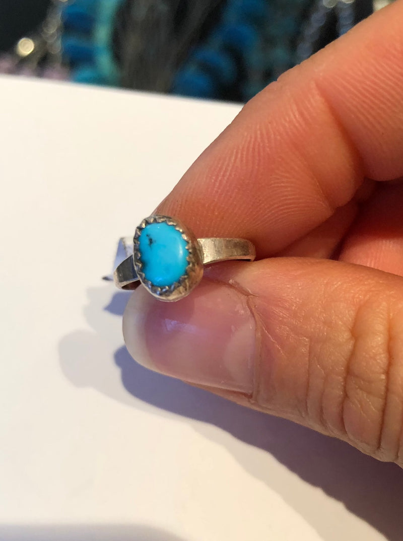 Small Oval Turquoise Sterling Silver Ring
