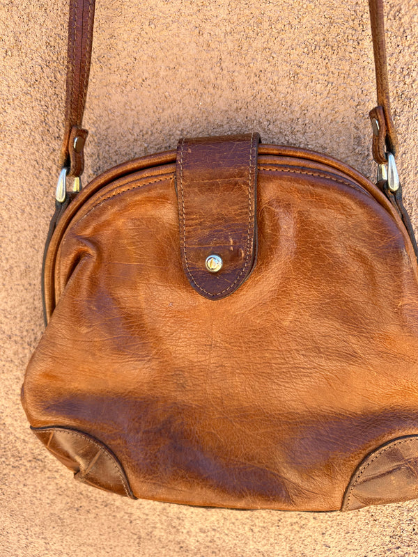 Small Leather Saddle Style Purse by Albi